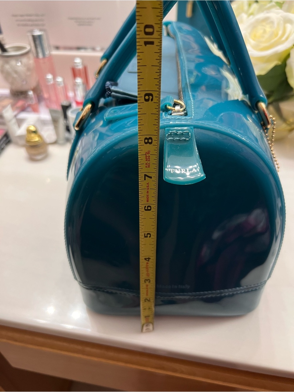 Furla Teal Jelly Bag with Pouch - Picture 15 of 16